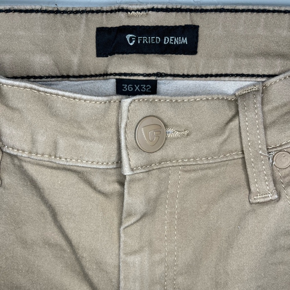 Fried Denim Men's Tan Khaki Pants 36x32 - Picture 4 of 10